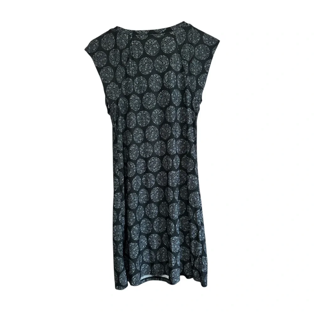 Sleep Sense‎ Pajama Dress Black White Floral Print Short Sleeve Sleepwear Small